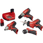 LOT de 4 Machines MILWAUKEE 12V C12 PP4B-22B - 4933416495.