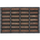 Paillasson en fibres de coco et caoutchouc 60 x 40 cm