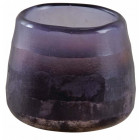 Photophore rond en verre teinté violet