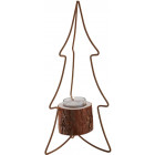 Photophore sapin en métal 31 cm