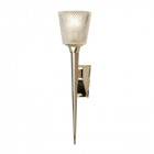 Applique salle de bain verity finition or poli, verre