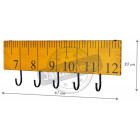 Patère en bois règle jaune Patère en bois règle jaune