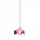 Suspension cuir rose fauna