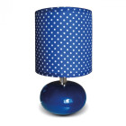 Lampe de table bleue megapolis 1 ampoule 25 cm