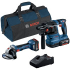 Pack marteau perforateur et meuleuse - Bosch - 0615A50037