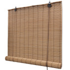 Store enrouleur bambou brun 140 x 160 cm fenêtre rideau pare-vue volet roulant 