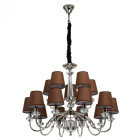 Suspension chromée elegance 15 ampoules 100 cm