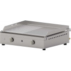 Plancha en inox lisse et rainurée chef - Diamètre au choix