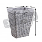 Panier à linge home en osier et coton