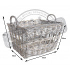 Panier à linge poelet blanc 2 anses