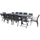 Salon de jardin full aluminium 12 personnes modulo