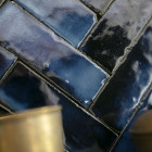 Zellige carrelage marocain - bleu magique 5x15 cm (vendu par lot de 1 m²)