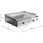 Plancha en inox lisse avec housse chef 55 cm
