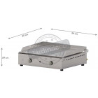 Plancha en inox lisse et rainurée chef - Diamètre au choix