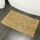 Tapis de bain woodblock 52x90 cm naturel