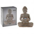 Lampe solaire buddha pierre poly
