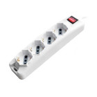 V-TAC Rallonge électrique Multiprise 4 x Schuko 10/16A 3500W câble 1,5m avec interrupteur on/off