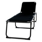 Chaise longue de camping pliable barletta relax noir