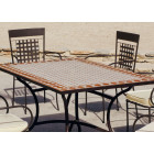 Salon de jardin mosaïque table rectangulaire atrium vigo