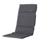 Coussin de siège en fibre panama 125x50 cm gris
