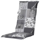 Coussin de chaise à dossier haut sifra 123x50 cm gris