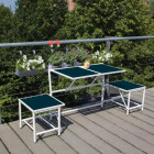 Esschert design banc de jardin magique bleu  bl067
