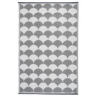 Tapis d'extérieur 180x121 cm gris et blanc oc24