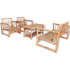 Vidaxl ensemble de mobilier de jardin 12 pcs bambou