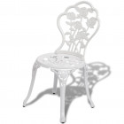 Vidaxl chaise de bistro 2 pcs blanc 41x49x81,5 cm aluminium