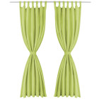 Rideau occultant avec boucles 2 pcs 140 x 175 cm vert