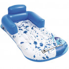 Bestway Chaise longue gonflable flottante CoolerZ bleu et blanc 84x161