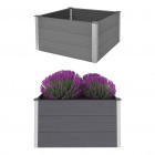 Jardinière de jardin wpc 100x100x54 cm gris