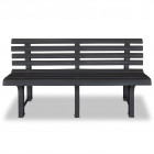 Banc de jardin 145,5 x 49 x 74 cm plastique - Couleur au choix