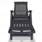 Vidaxl chaise longue avec repose-pied plastique anthracite