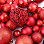 Ensemble de boules de Noël 100 pcs 6 cm Rouge