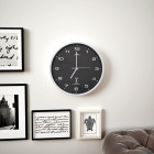 Horloge murale radioguidée avec mouvement à quartz 31 cm noir