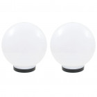 Lampe à led sous forme de boule 2 pcs sphérique 25 cm pmma