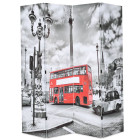 Cloison de séparation 160 x 170 cm bus londonien noir et blanc
