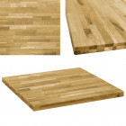 Dessus de table bois de chêne massif carré épaisseur 44 mm - Dimensions au choix