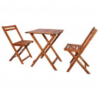 Ensemble de bistro 3 pcs bois d'acacia massif