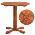 Vidaxl table sur pied bois d'acacia massif 70 x 70 cm rond