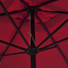 Parasol avec mât en métal 300 x 200 cm bordeaux