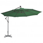 Vidaxl parasol en porte-à-feux et poteau métallique 350 cm vert