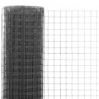 Grillage Acier avec revêtement en PVC 10x1,5 m Gris