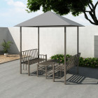 Chapiteau de jardin avec table et bancs 2,5x1,5x2,4m anthracite