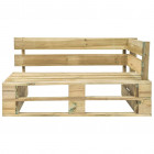 Banc d'angle palette de jardin bois