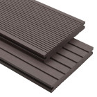 Panneaux de terrasse solides wpc 20 m² 4 m marron foncé