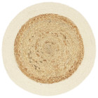 Napperons 4 pcs naturel plain 38 cm rond jute et coton