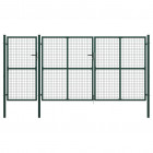 Portail de jardin acier 400 x 175 cm vert