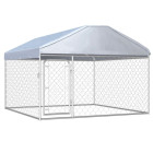 Chenil extérieur cage enclos parc animaux chien extérieur avec toit pour chiens 200 x 200 x 135 cm  02_0000452